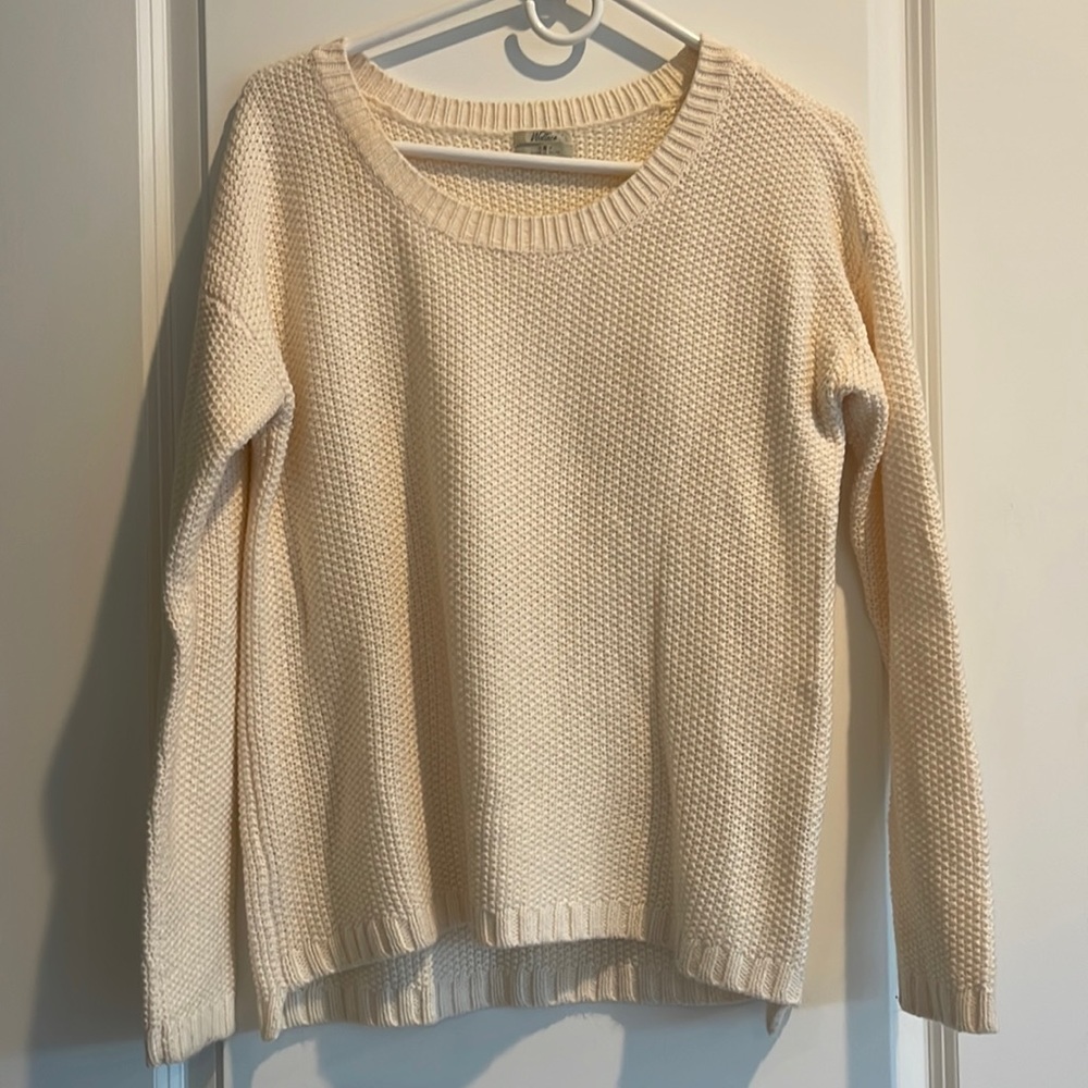 Madewell Ivory Knit Crewneck Small